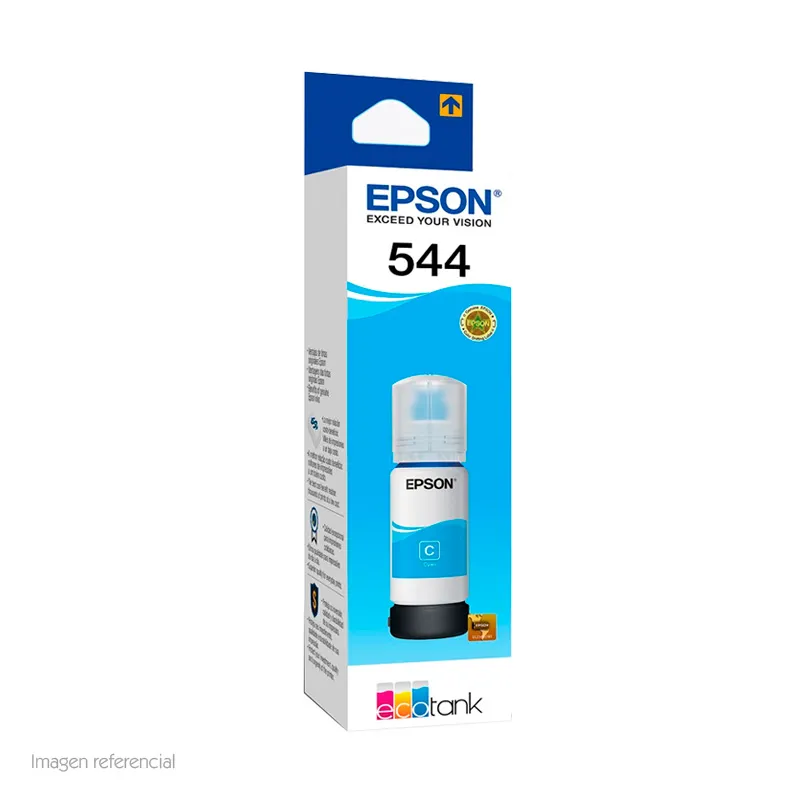 Botella de tinta EPSON 544, color Cian, contenido 65ml
