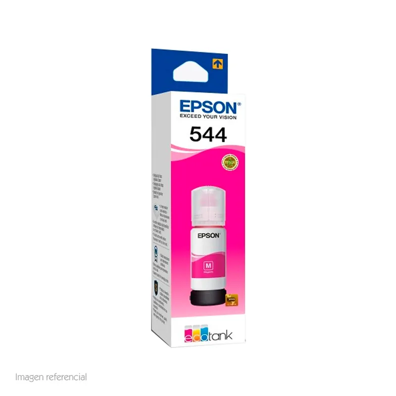 Botella de tinta EPSON 544, color magenta, contenido 65ml.