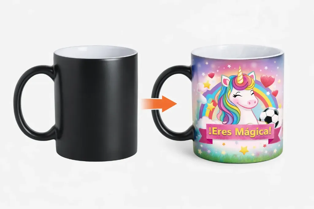 Taza Reactiva Negro Matte 11 oz Sublimada Personalizado