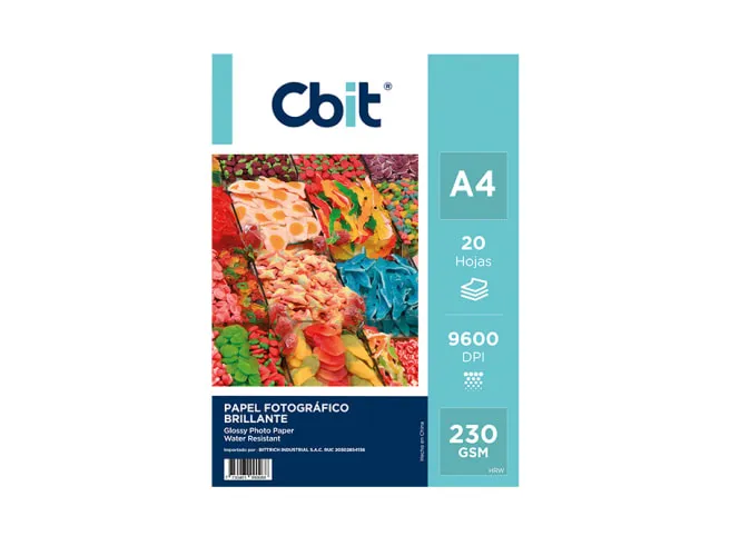 PAQ. 20H. 230GSM PAPEL FOTO A4 GLOSSY